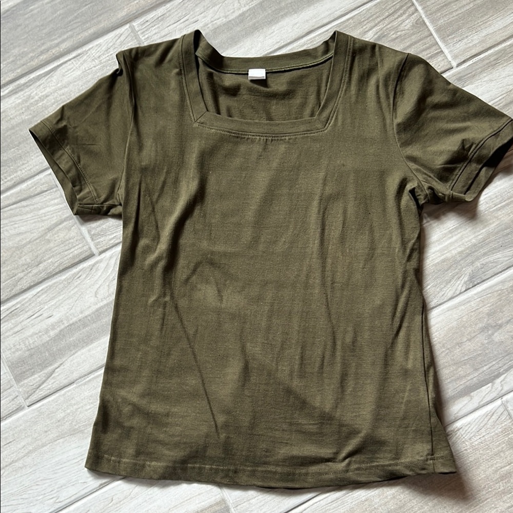 Olive Green Women's Top
